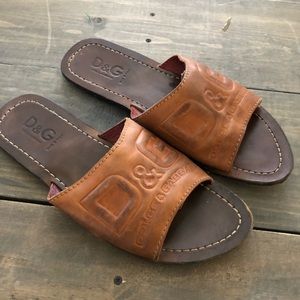 Genuine Leather Dulce and Gabbana street sandals